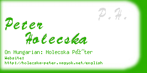 peter holecska business card